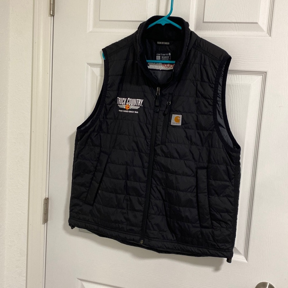 Men’s Carhartt relax fit zip up jacket vest.